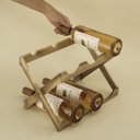 Ver imagem 2 de Suporte de Madeira Acácia Adega Porta Vinhos Dobrável - Oikos