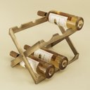 Ver imagem 1 de Suporte de Madeira Acácia Adega Porta Vinhos Dobrável - Oikos