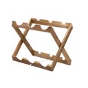 Ver imagem 3 de Suporte de Madeira Acácia Adega Porta Vinhos Dobrável - Oikos