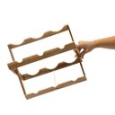 Ver imagem 4 de Suporte de Madeira Acácia Adega Porta Vinhos Dobrável - Oikos