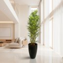 Ver imagem 2 de Árvore Artificial de Bambu Grande no Vaso de Polietileno Preto | 260cm de Altura