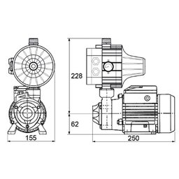 Pressurizador Texius, TP-BAL-TC-18, 1/2 CV - 220 Volts - 3