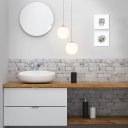 Ver imagem 4 de Lustre Pendente Orby Bola Globo Grande 23 cm Branco