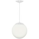Ver imagem 1 de Lustre Pendente Orby Bola Globo Grande 23 cm Branco