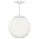 Ver imagem 2 de Lustre Pendente Orby Bola Globo Grande 23 cm Branco