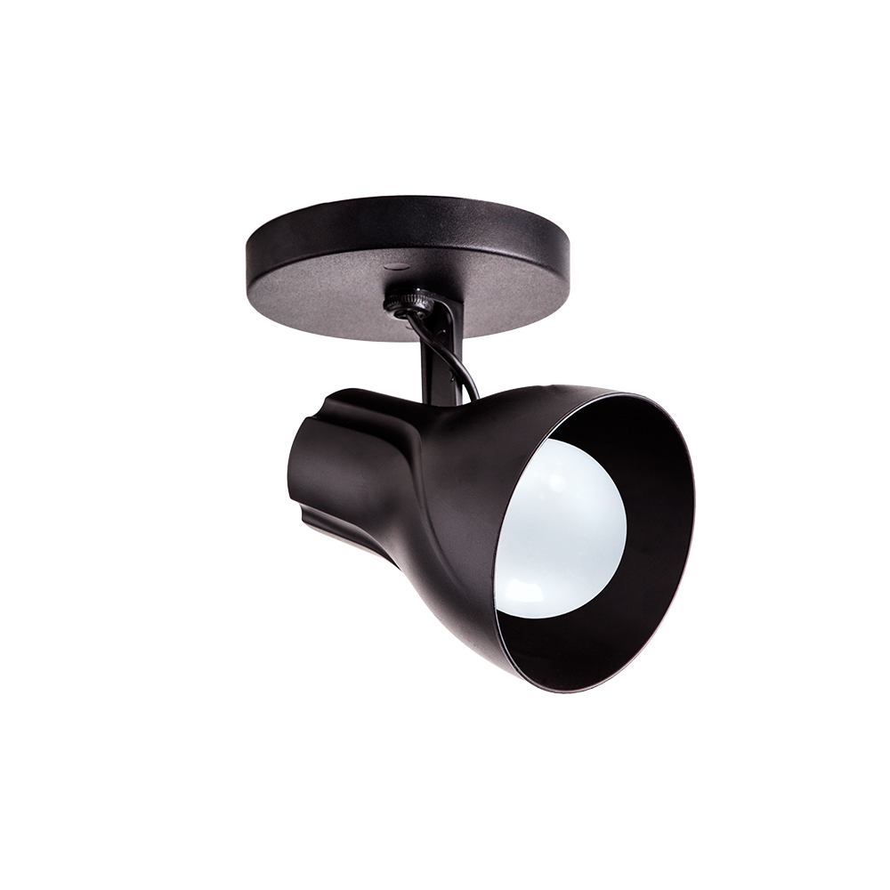 Luminária de Teto Spot Direcionável Octa Plus1 Lâmpada Praia Litoral E27 Bivolt:Preto/110V/220V