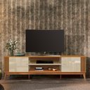 Ver imagem 5 de Rack Bancada Para Sala Tv Até 75" Legacy Cedro / Off White