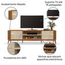 Ver imagem 3 de Rack Bancada Para Sala Tv Até 75" Legacy Cedro / Off White