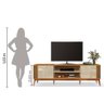 Rack Bancada Para Sala Tv Até 75" Legacy Cedro / Off White - 2