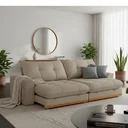 Ver imagem 1 de Sofá Argo Veludo Cappuccino 250 Cm B25cm Meu Sofá Online