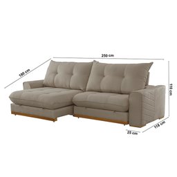 Sofá Argo Veludo 02 Módulos 100 Cm B25cm Meu Sofá Online - 6