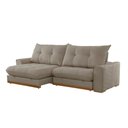 Ver imagem 3 de Sofá Argo Veludo Cappuccino 250 Cm B25cm Meu Sofá Online