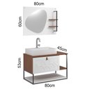 Ver imagem 2 de Conjunto de Banheiro Berton Lancy 0,80cm