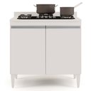 Ver mais imagens de Balcão para Cooktop 80cm 2 Portas Flórida Branco - Lumil Móveis