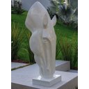 Ver imagem 1 de Escultura Estátua Decorativa Cabeça de Cavalo Grande 108cm:branco Brilho