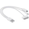 Adaptador 3 Em 1 Usb Macho X Micro Usb/Lightning/Dock 30 Pin - 1