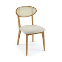 Ver imagem 1 de Cadeira Orion Orgânico Tela Quadrada Assento Estofado Tecido Bouclê 125 Madeira Maciça Freijó Cappuc