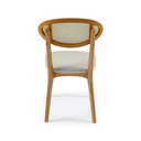 Ver imagem 7 de Cadeira Orion Orgânico Tela Quadrada Assento Estofado Tecido Bouclê 125 Madeira Maciça Freijó Cappuc