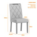 Ver imagem 3 de Conjunto com 2 Cadeiras de Jantar Estofada Sarah Ypê/linho Cinza Claro Ln02 - New Ceval 13056/322