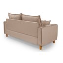 Ver imagem 4 de Sofa Living com Bau Multiuso 3 Lugares Suede Pes em Madeira: Bege