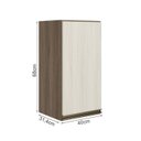 Ver imagem 3 de Armario Aereo 1p Mdf 40 Cm Kali 12202 Carvalho Toq Bianco Toq Nicioli