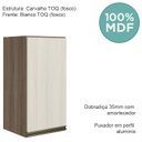Ver imagem 4 de Armario Aereo 1p Mdf 40 Cm Kali 12202 Carvalho Toq Bianco Toq Nicioli