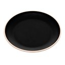 Ver imagem 1 de Prato de Sobremesa 21,5cm Melamina Class Preto Raso Lanches Bolos Tortas Petiscos Wolff