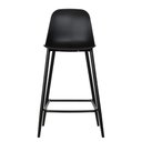 Ver imagem 3 de Kit 4 Banquetas Altas Miami Abi Fratini 101,50 Cm (altura) Polipropileno Preto Base em Aço Pintado