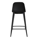 Ver imagem 5 de Kit 4 Banquetas Altas Miami Abi Fratini 101,50 Cm (altura) Polipropileno Preto Base em Aço Pintado