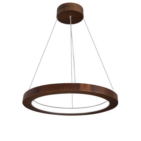 Pendente de Madeira Sirius LED 3000K Acrílico 60 cm Imbuia Madeluz Pendente Sirius LED 3000K 60Cm