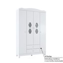 Ver imagem 3 de Guarda Roupa Infantil Lolly com 4 Portas - Branco