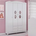 Ver imagem 1 de Guarda Roupa Infantil Lolly com 4 Portas - Branco