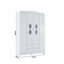 Ver imagem 5 de Guarda Roupa Infantil Lolly com 4 Portas - Branco