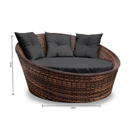 Chaise Orbit em Fibra Sintética - Tecido Lisato Grafite