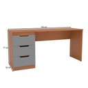 Ver imagem 4 de Mesa para Escritório Madri 3 Gavetas Cinza/freijó - Politorno