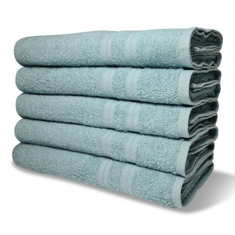 Kit 10 Toalhas Banho Gigante Itália Soft 100% Algodão Grossa Luxo - Verde
