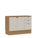 Ver imagem 3 de Balcão de Cozinha para Pia com Tampo 2 Gavetas e Frentes em MDF Americana Cinamomo/Off White