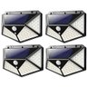 Luminaria Solar 100 Leds Sensor Inteligente 3 Funçoes Kit 4 Uni Andarela Parede Iluminaçao Rua - 1