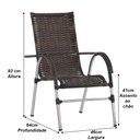 Ver imagem 5 de Conjunto de 4 Cadeiras e Mesa de Centro para Área Externa Resistente a Chuva e Sol Trama Original