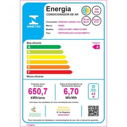Ar Condicionado Spli Hi Wall Save Connect Black 18.000 Btus Quente e Frio 220v R-32 - 2