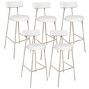 Ver imagem 1 de Kit 05 Banquetas Alta Bar Cozinha Sala de Jantar Aço Milão Arena L02 Facto Branco - Lyam Decor