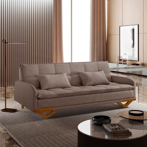 Sofa Cama em Linho 202cm x 92cm Cannes
