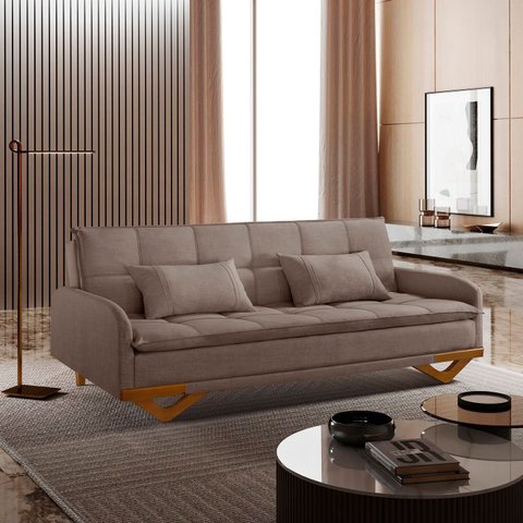 Sofa Cama em Linho 202cm X 92cm Cannes