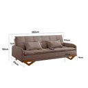 Ver imagem 3 de Sofa Cama em Linho 202cm X 92cm Cannes