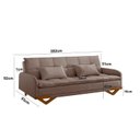 Ver imagem 3 de Sofa Cama em Linho 202cm X 92cm Cannes