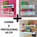 Ver imagem 2 de Combo 6 prateleiras Decorativas Para Quarto Infantil Nicho De Livros e Brinquedos Mdf 55cm