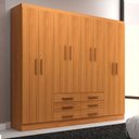 Ver imagem 1 de Guarda-roupa Casal Paris 8 Portas 6 Gavetas Cinamomo - Evidencia Móveis