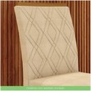 Ver imagem 4 de Conjunto Sala De Jantar Mesa 160cm 6 Cadeiras Lupita Casa 812 Nature Off White E Linho