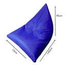 Ver imagem 2 de Puff Pera Triangular Corino Cheio Conforto Almofadão Gigante Hall de Entrada Eventos - Azul