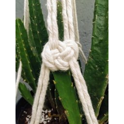 Suporte Plantas Macramê Trio Cor Cru - 4